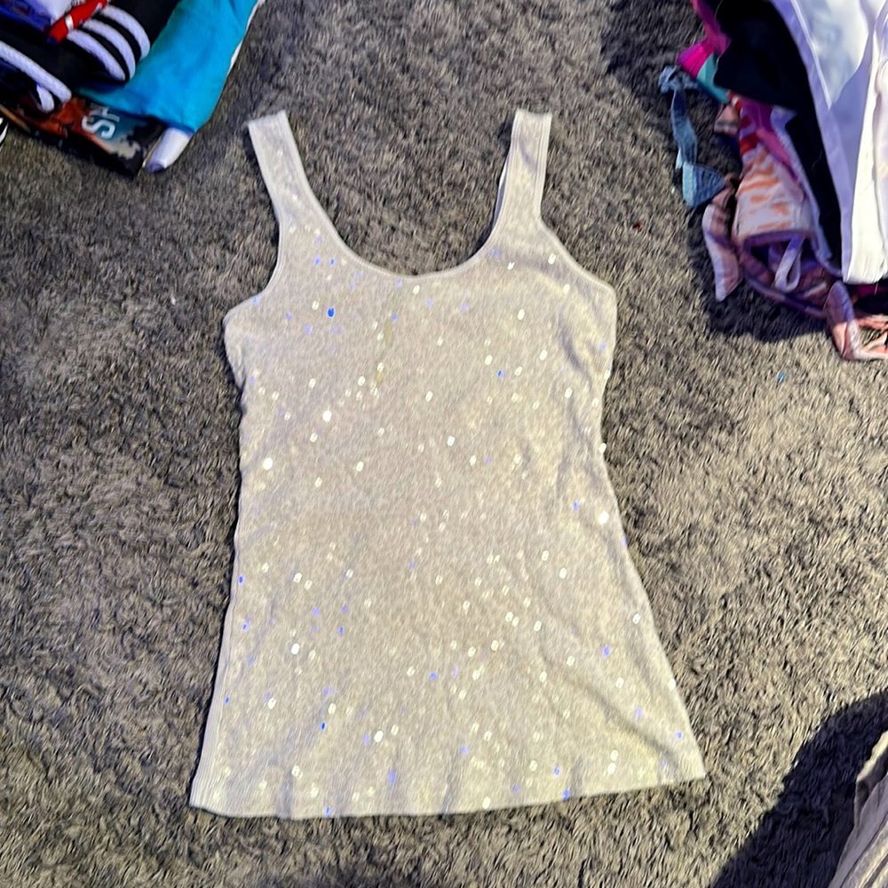 Lightly worn sparkly Express tank top